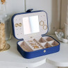 Maison Scarlett - Grande boîte à bijoux de voyage Brigitte bleu